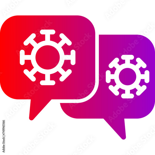 Infected Vector Glyph Gradient Icons