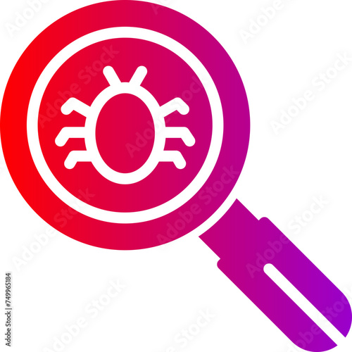 Monitoring Vector Glyph Gradient Icons