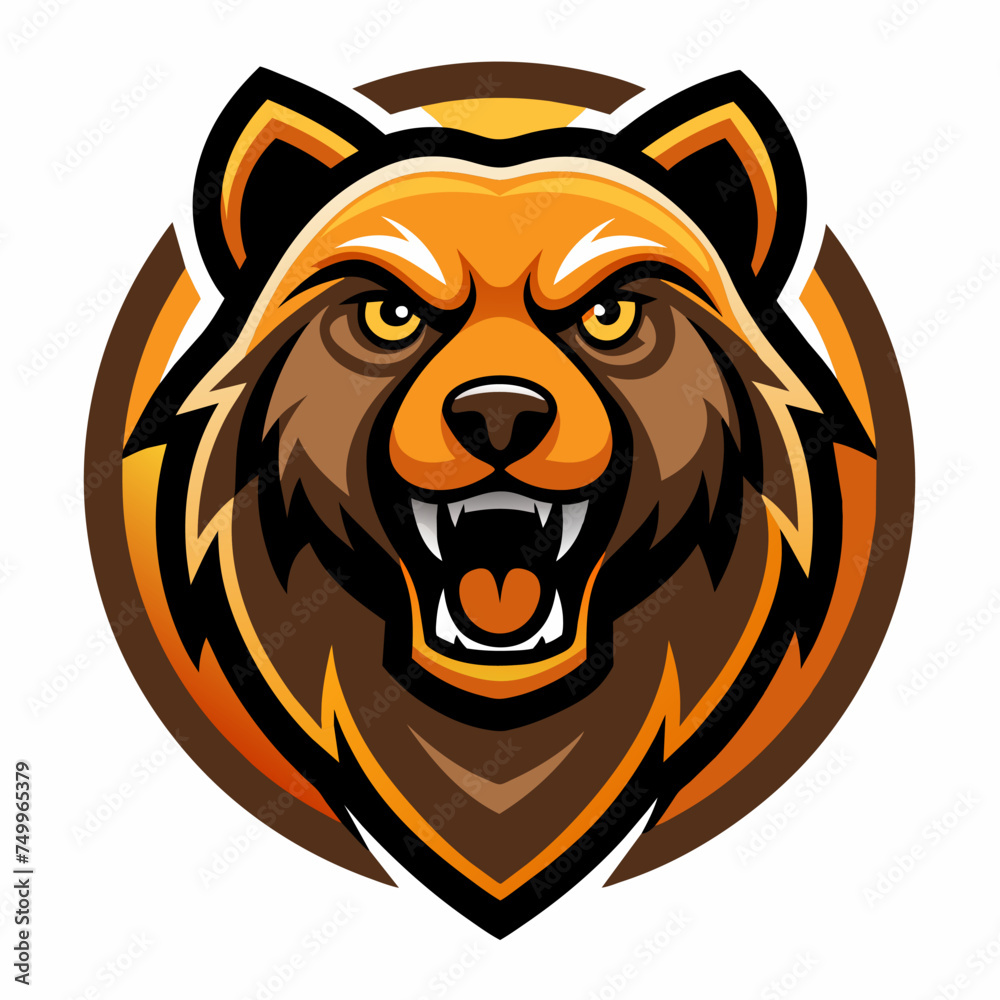 Bear Head Logo vector design - Bear sport team logo