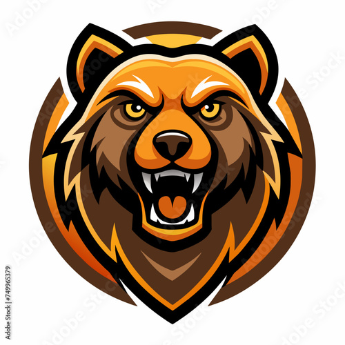 Bear Head Logo vector design - Bear sport team logo
