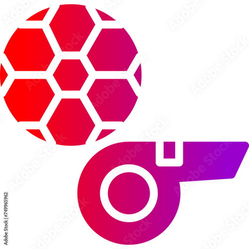 Whistle Vector Glyph Gradient Icons