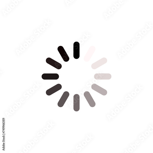 loading circle icon isolated on white background 