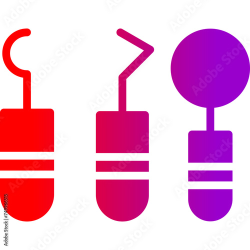 Dentist Vector Glyph Gradient Icons