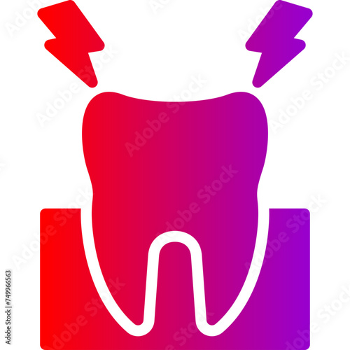 Toothache Vector Glyph Gradient Icons