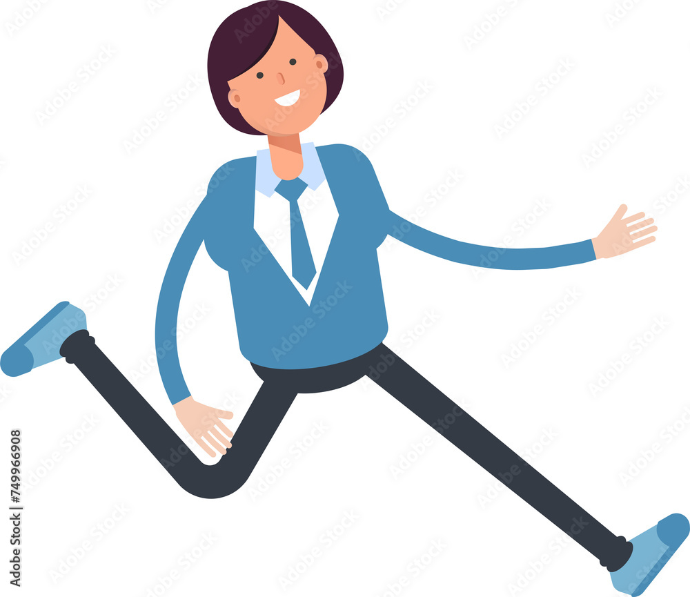 Businesswoman Character Running Illustration
Businesswoman Character Running Illustration