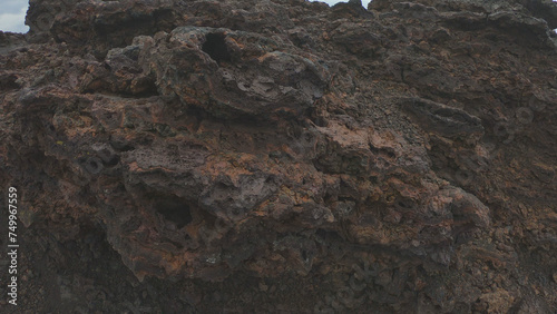 Obraz na płótnie Saxholl is a 45 meter high volcanic, oval-shaped crater. It rises up from the moss-covered lava fields in Snaefellsjokull National Park on the Snaefellsnes peninsula West Iceland. w salonie