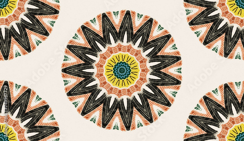 Ornamental seamless pattern design. Colorful tile background, seamless pattern. Diy scrapbook paper.