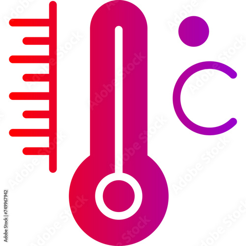 Celsius Vector Glyph Gradient Icons