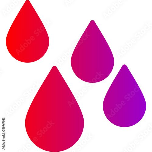 Drops Vector Glyph Gradient Icons