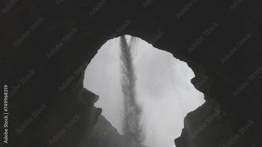 Kvernufoss waterfall is located in South Iceland, near the Skogar Cultural Heritage Museum, and cascades down 98 feet (30 meters) from cliffs made of lava rock.