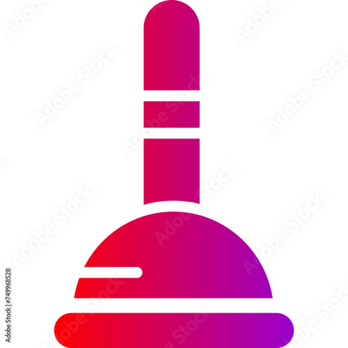 Plunger Vector Glyph Gradient Icons