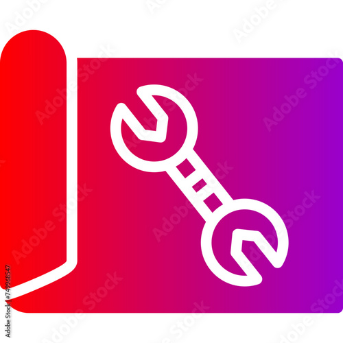 Planning Vector Glyph Gradient Icons