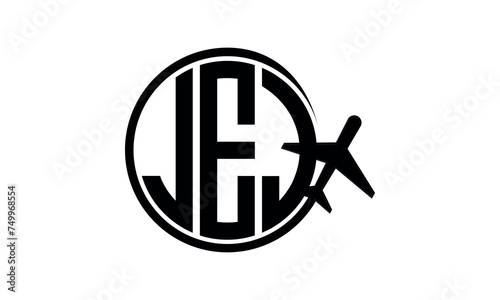 JEJ three initial letter circle tour & travel agency logo design vector template. hajj Umrah agency, abstract, wordmark, business, monogram, minimalist, brand, company, flat, tourism agency, tourist