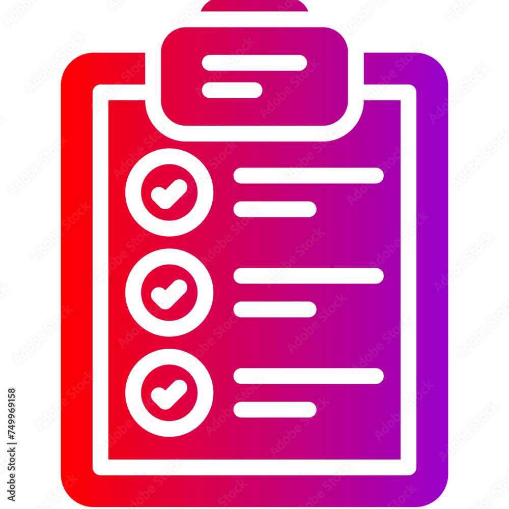 Checklist Vector Glyph Gradient Icons Checklist Vector Glyph Gradient Icons