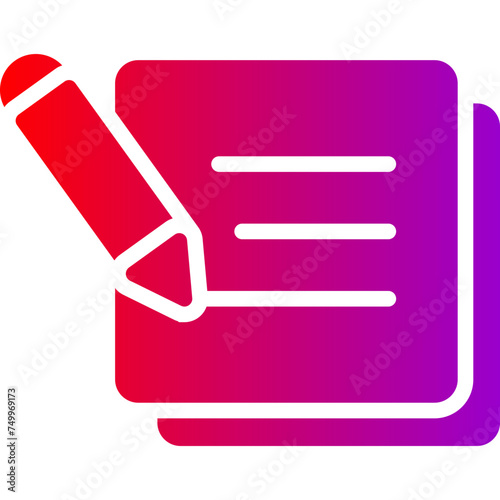 Planning Vector Glyph Gradient Icons