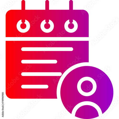 Notes Vector Glyph Gradient Icons