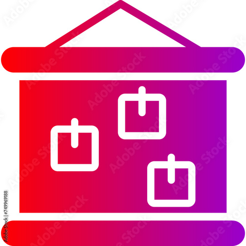 Board Vector Glyph Gradient Icons