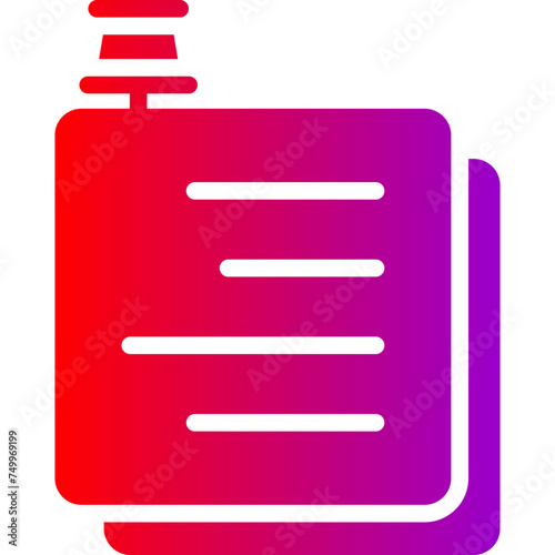 Notes Vector Glyph Gradient Icons