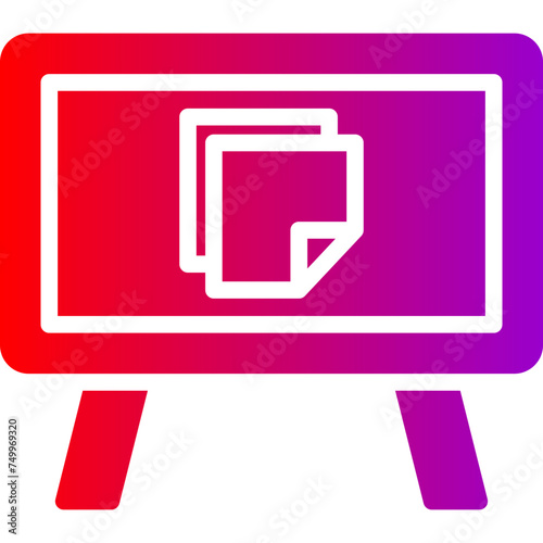 Board Vector Glyph Gradient Icons