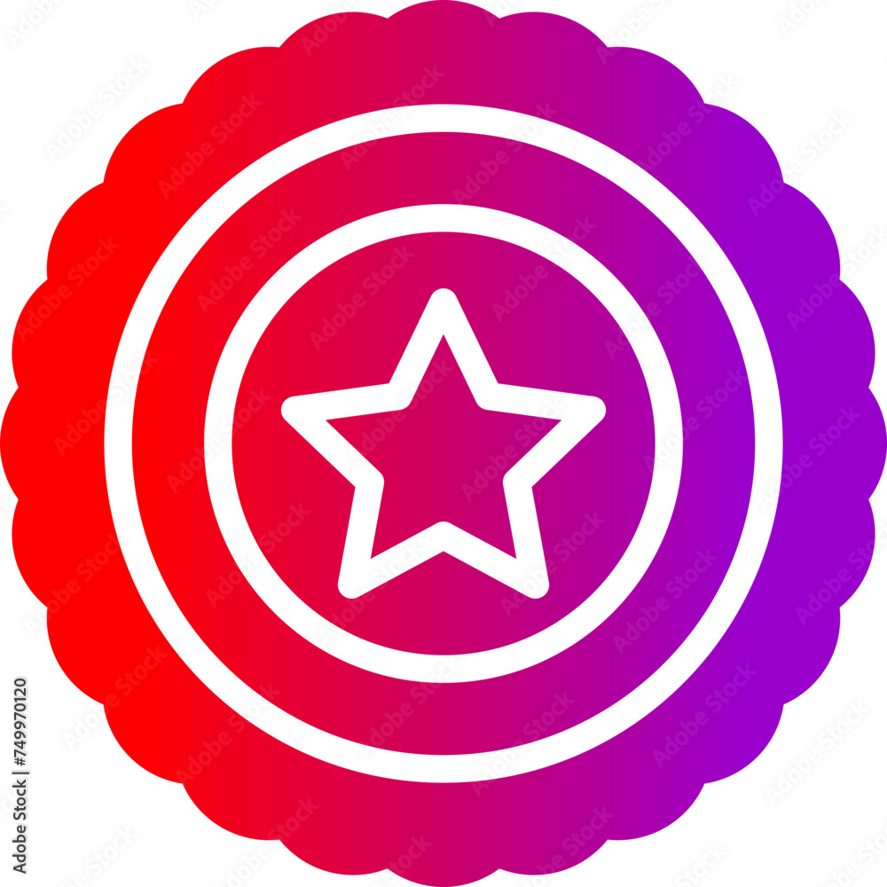 Obraz premium Badge Vector Glyph Gradient Icons
