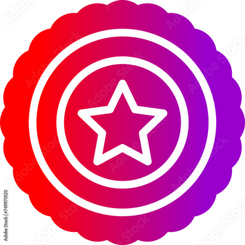 Badge Vector Glyph Gradient Icons