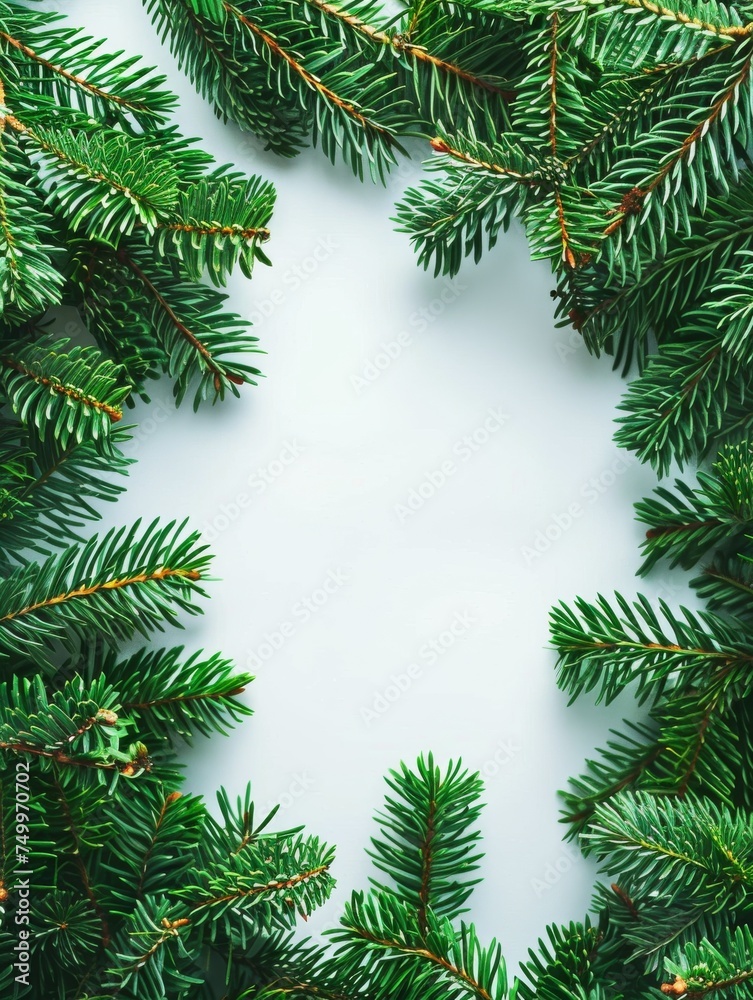 Evergreen Branch Frame Creation Evergreen Branch Frame Creation