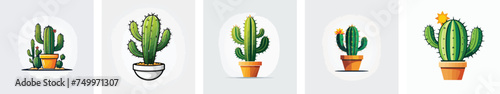 Cactus logo vector icons