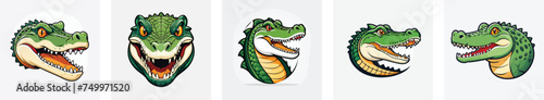 crocodile logo vector icons © epixell