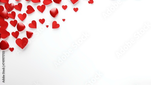 Copy space valentines day background with red