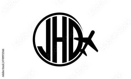 JHO three initial letter circle tour & travel agency logo design vector template. hajj Umrah agency, abstract, wordmark, business, monogram, minimalist, brand, company, flat, tourism agency, tourist