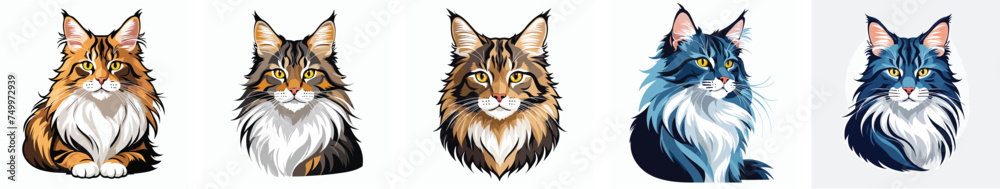 maine coon logo vector icons maine coon logo vector icons