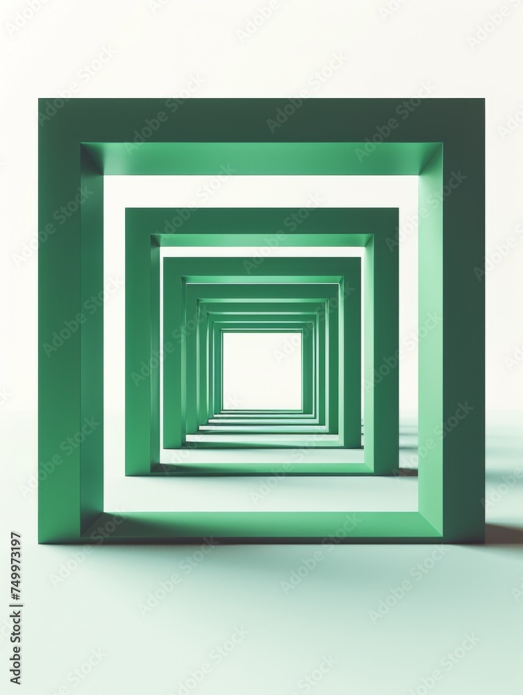Green Square With White Center Green Square With White Center
