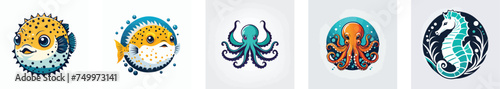 sea ​​cre logo vector icons