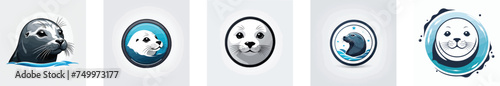 seal logo vector icons