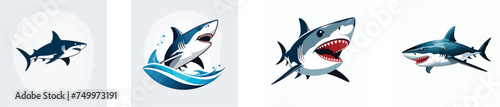 shark logo vector icons