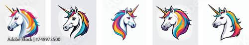 unicorn logo vector icons