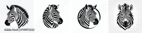zebra logo vector icons