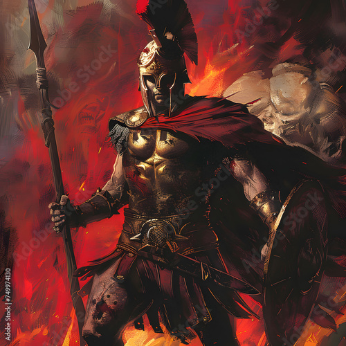 Ares god of war violence and bloodshed warrior fighter spartan 