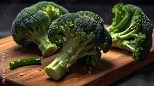 broccoli on a chopping board
