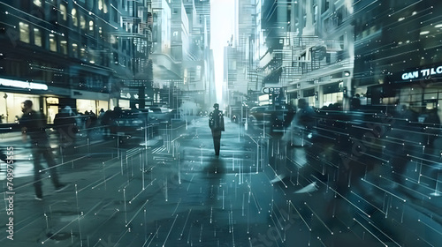 Glitch data in the matrix sci-fi fans cinematic shoot