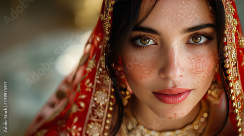 Bandhani Beauty: A Red Saree with Bandhej Artistry and Zari Elegance.