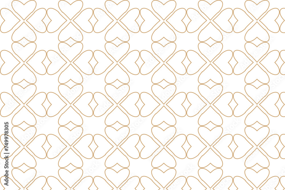 Elegant golden art nouveau seamless pattern. Elegant golden art nouveau seamless pattern.
