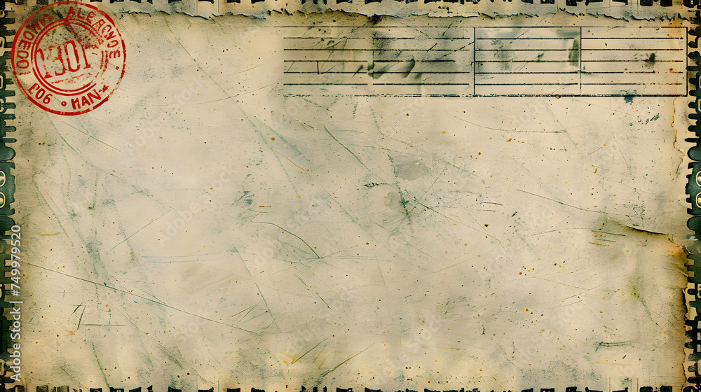 Fototapeta premium Old Postcard Texture Background for Vintage and Artistic Projects