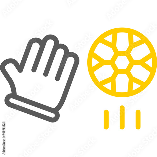Goalie Vector Line Two Color Icons