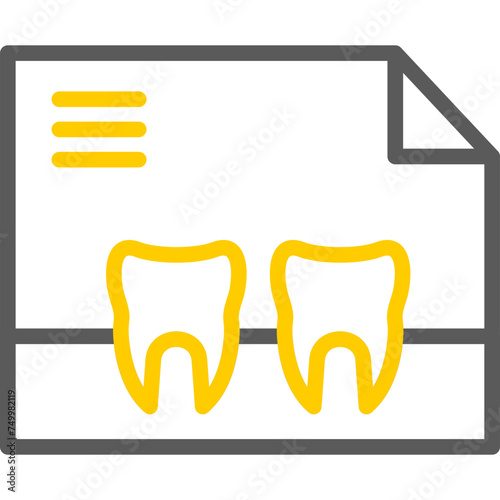 X Ray Vector Line Two Color Icons