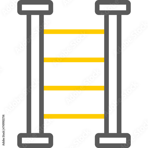 Ladder Vector Line Two Color Icons