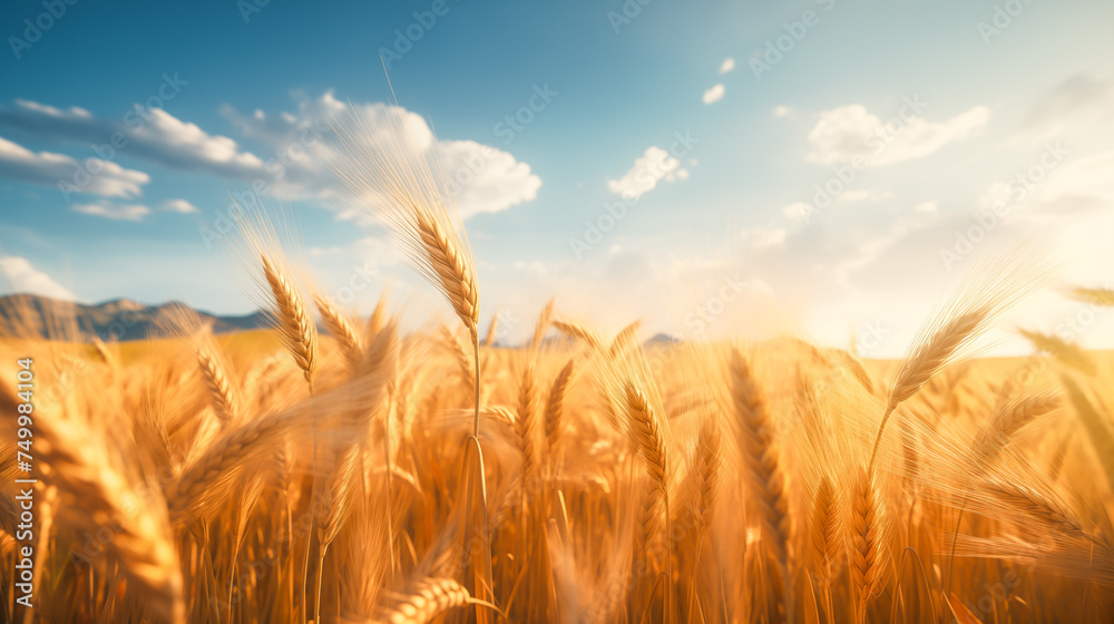 Wheat field, summer background