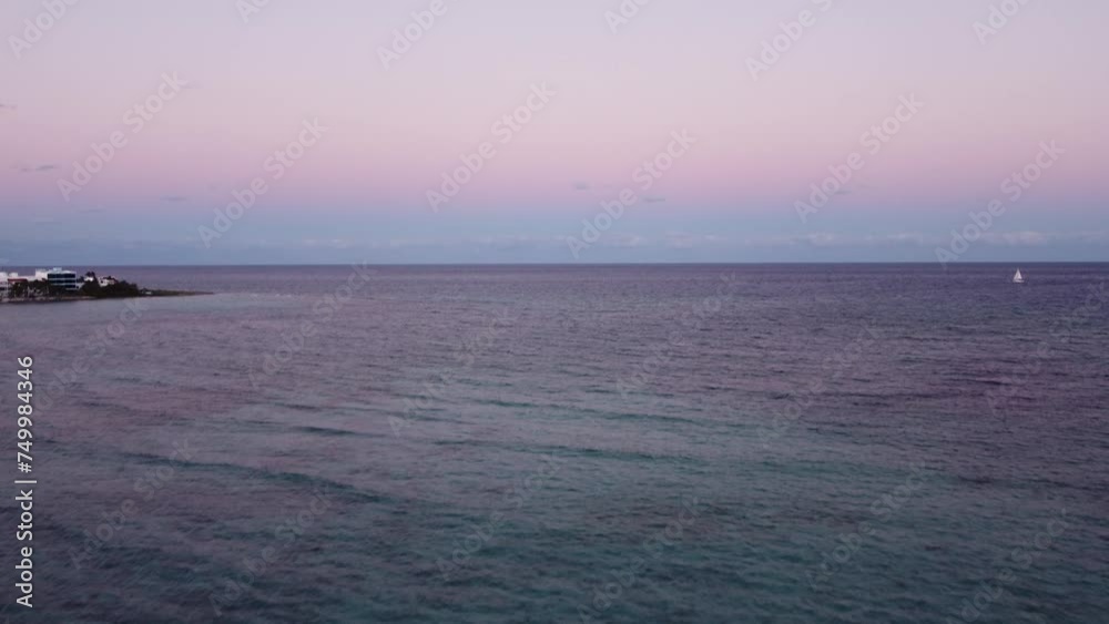 View sunset shot from Akumal, Mexico, Yucatan, Quintana Roo 1 - taken with drone View sunset shot from Akumal, Mexico, Yucatan, Quintana Roo 1 - taken with drone