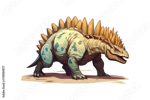 Stegosaurus dinosaur. Vector illustration design. © Alex