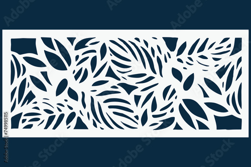 Decorative laser cut panels template